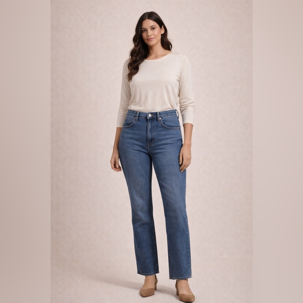 Wild Fable Women's Highest Rise Straight Blue Jeans